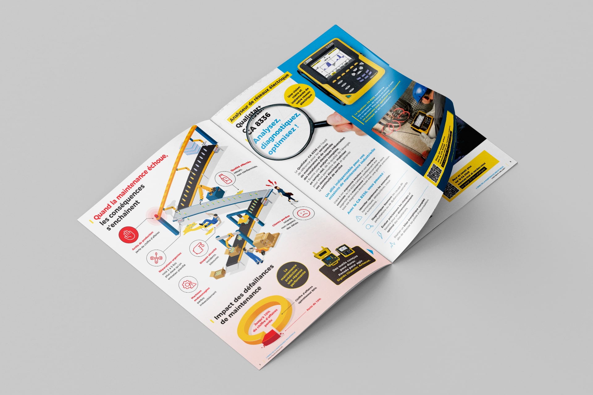 Brochure Chavin Arnoux "Maintenance industrielle" réalisée par La Compagnie Creative